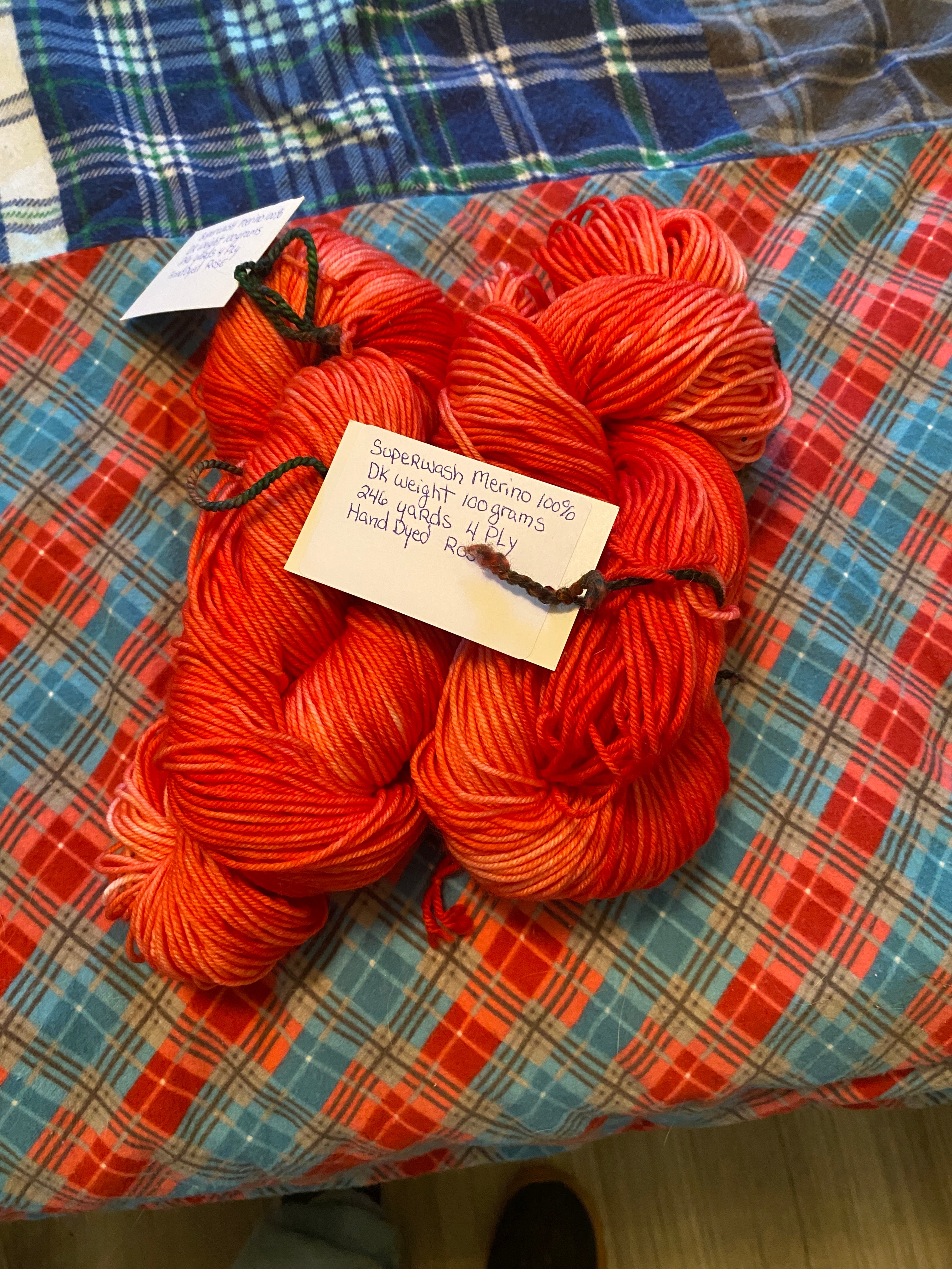 dk weight hand dyed merino wool super wash