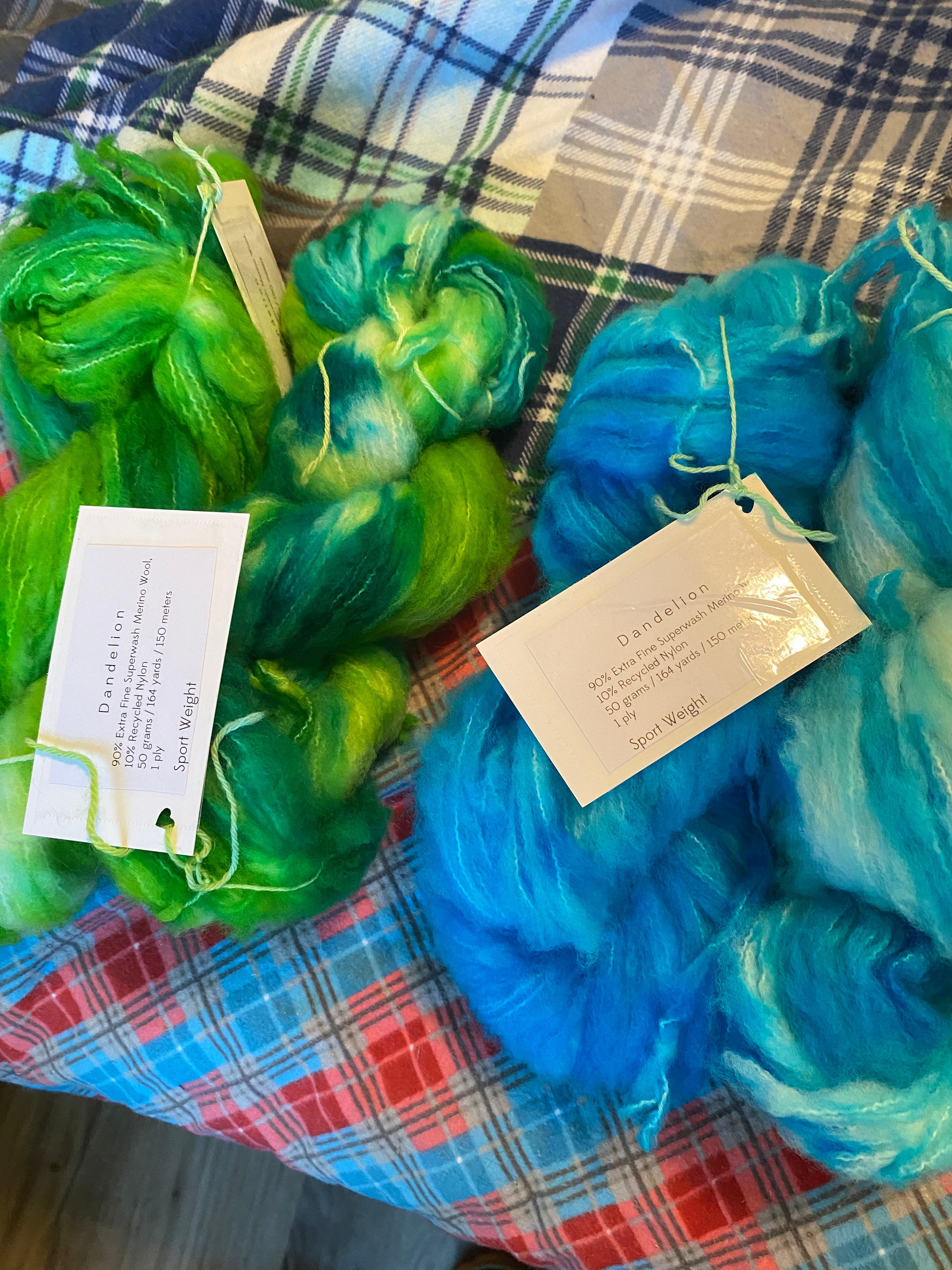 hand dyed sport weight super wash merino