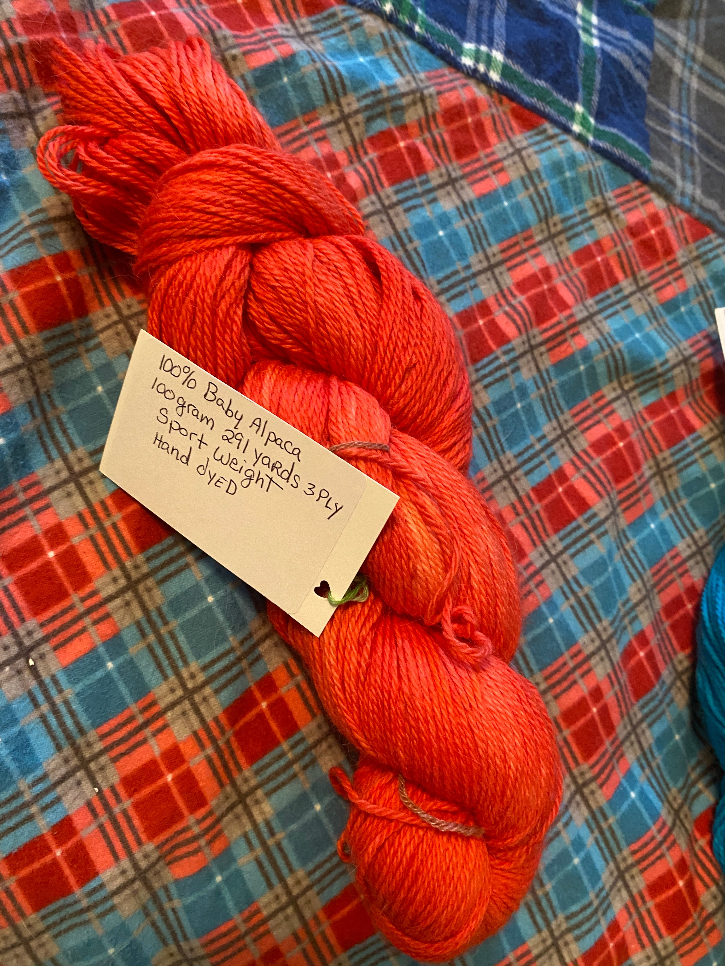 Hand Dyed Baby Alpaca Sport Weight Yarn – 100g/291yds