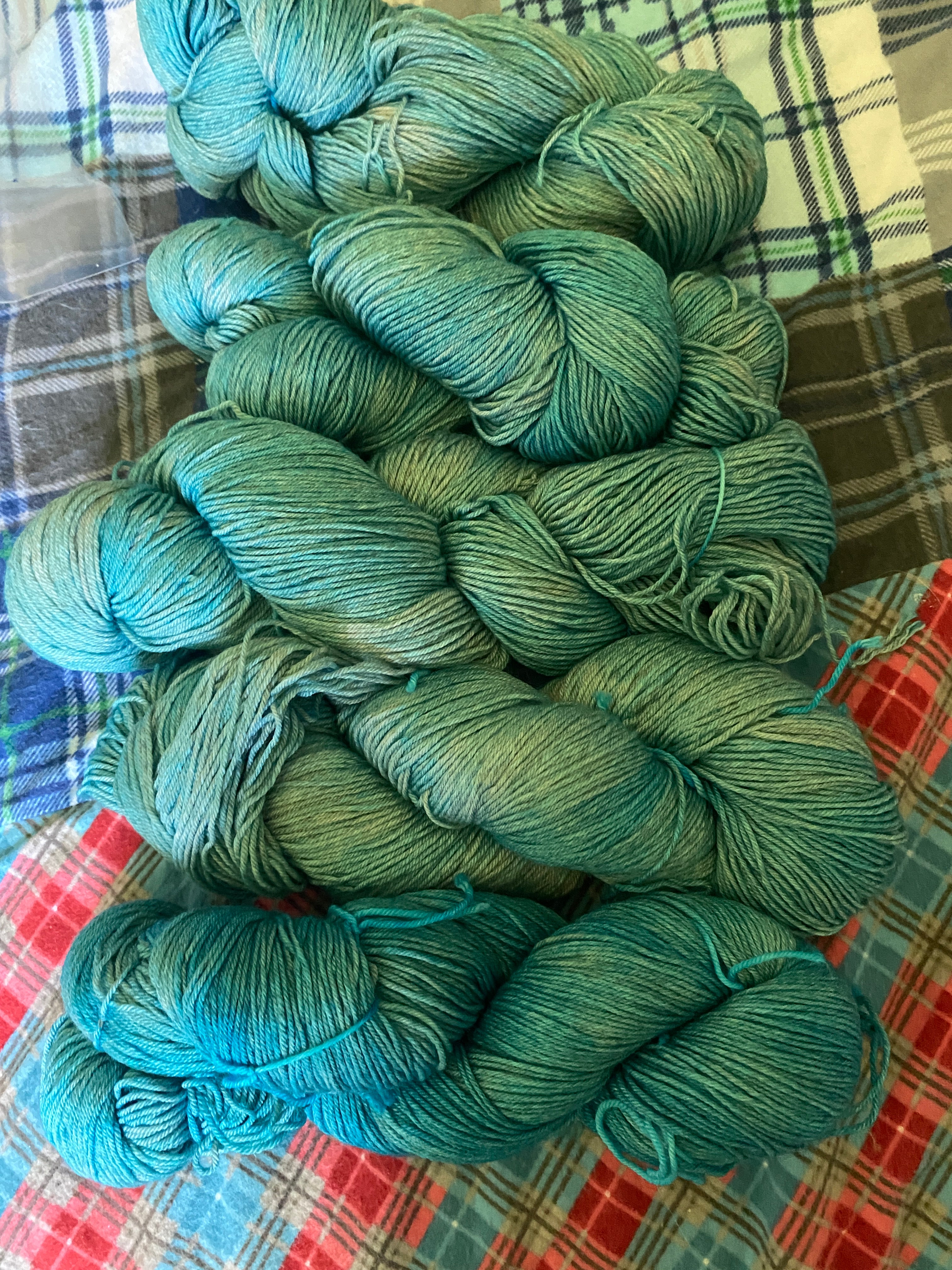 hand dyed yak/ mulberry silk/merino wool fingering weight
