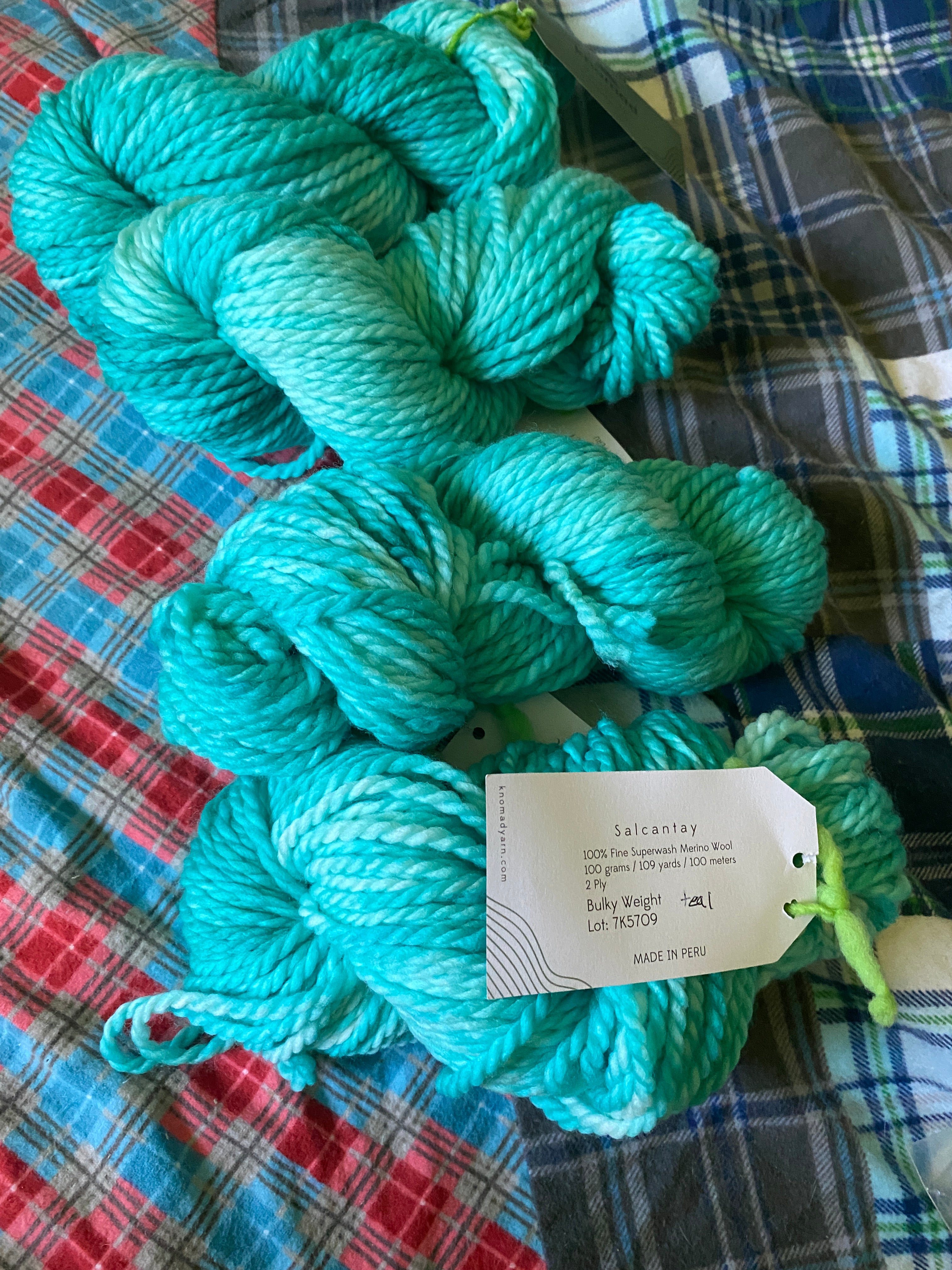 Hand dyed bulky weight merino wool 2 ply/109 yards