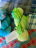 Hand dyed bulky weight merino wool 2 ply/109 yards