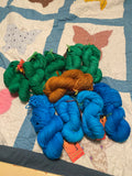 100% super wash Merino wool/100 grams/ 232 yards/ dk weight