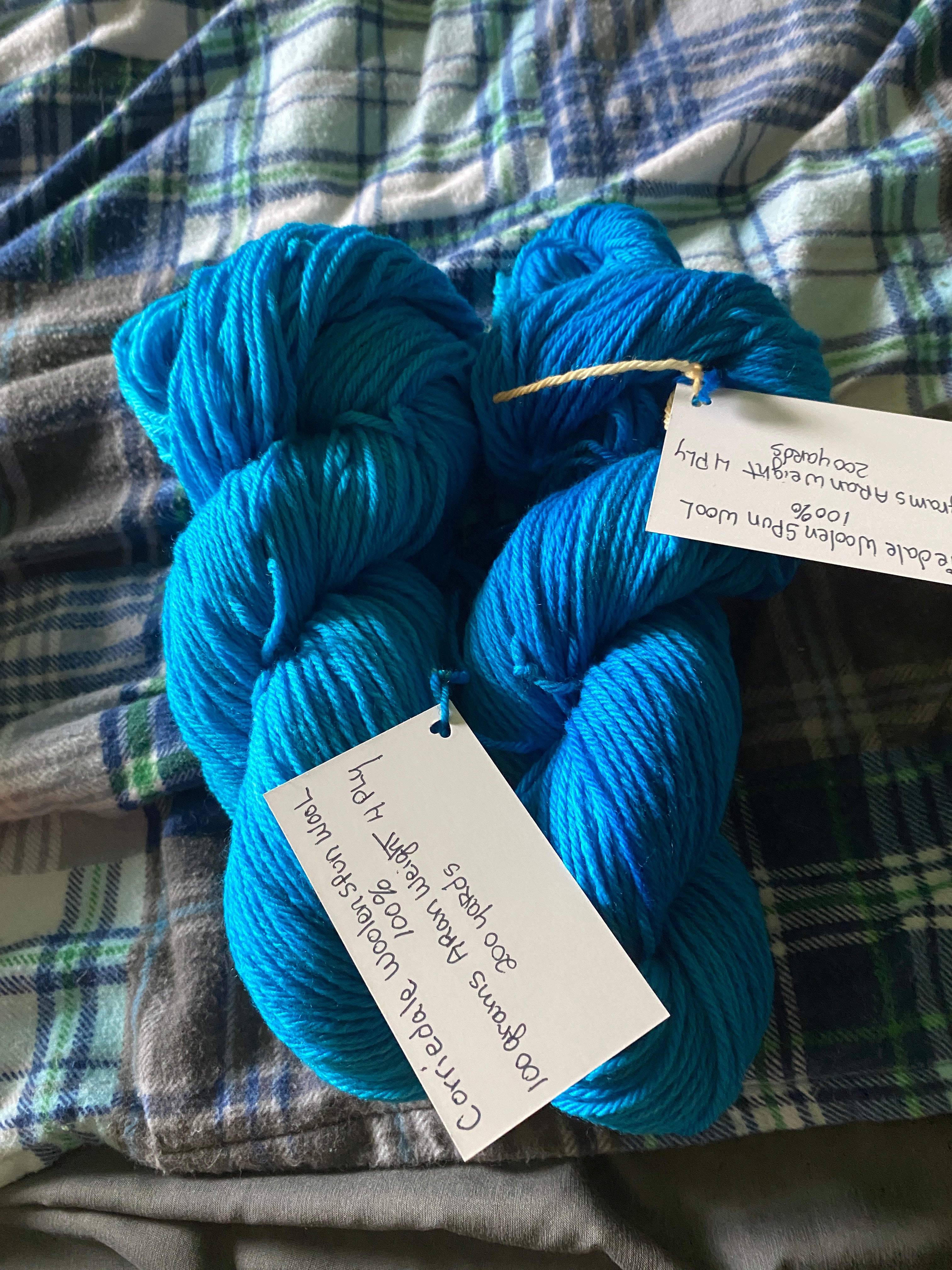 Corriedale woolen spun wool aran weight